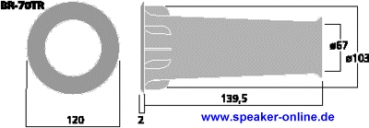 Bassreflexrohr BR-70TR