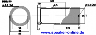 Bassreflexrohr MBR-70