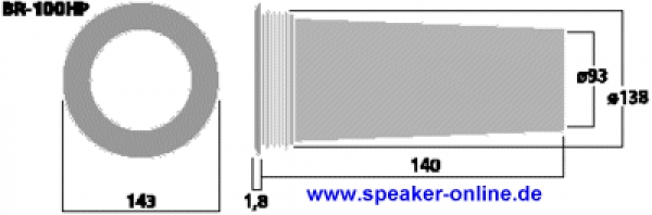 Bassreflexrohr BR-100HP