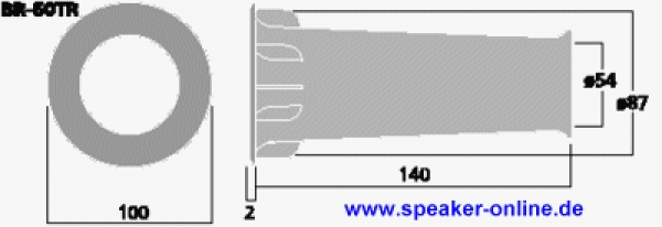 Bassreflexrohr BR-60TR